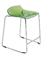Барное кресло Papatya X-Treme Sled прозрачно-зеленый поликарбонат. 3134. Гарантия: 2 года