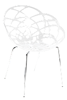 Крісло Papatya Flora-ML біле сидіння, ніжки хром 2304