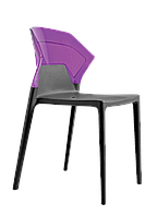 Стул Papatya Ego-S антрацит сиденье, верх прозрачно-пурпурный