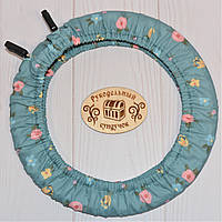 Чохол для п'ялець Nurge 195 мм Дрібні рожеві квіти на смарагдовому