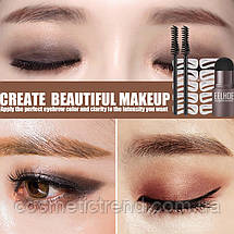 Штамп-пудра для макіяжу брів у наборі EElhoe Eyebrow Stamp Kit Dark Grey (темно-сірий), фото 6