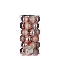 Елочные шарики 30 шт, 6 см, "House of Seasons", св.-розовые