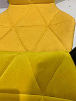 Стілець Greg CH-Base велюр жовтий B-1027 на хромованій опорі-бліні, поворотний із регулюванням висоти, фото 5