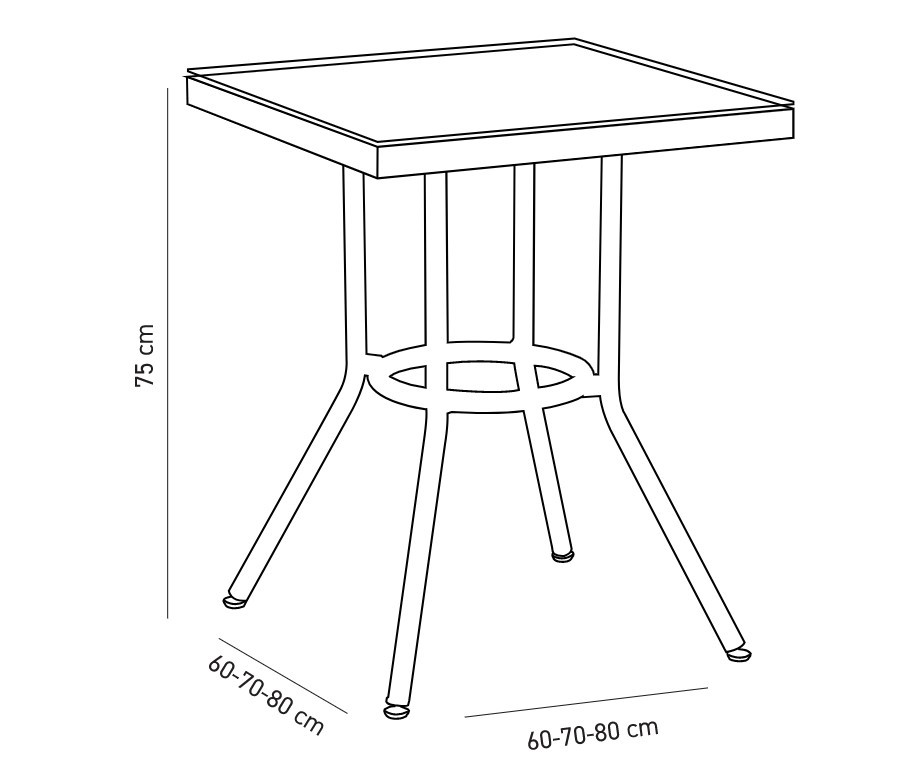 Стол Tilia Kobe 60x60 см столешница из стекла белый - голубой - фото 2 - id-p1503828618