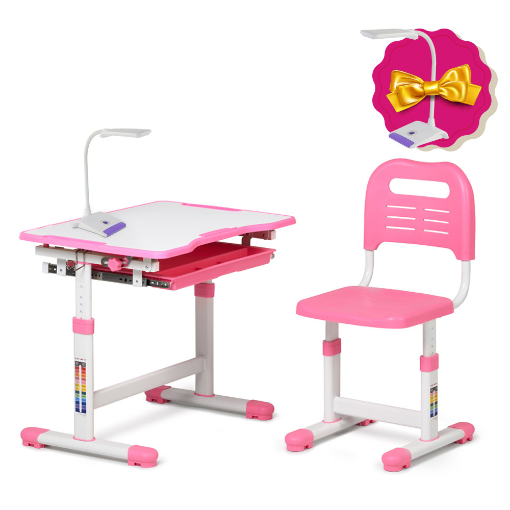 Індивідуальний комплект парта та стілець-трансформери FunDesk Sole Pink