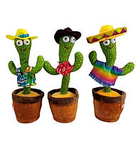 Кантус, що танцює, що співає 120 пісень з підсвіткою Dancing Cactus TikTok іграшка Повторюшка кактус