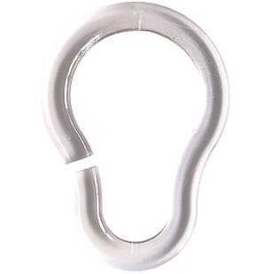 Кільця для штори на ванну Пан Білан 12 шт. пластикові, прозорі