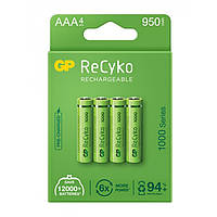 Акумулятори AAA GP ReCyko+ (R03) 1000mAh NiMh 4шт (GP100AAAHCE-2GBE4),V 1.2