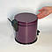 Відро для сміття з педаллю з нержавіючої сталі 3 літри 22см, діаметр 21см фіолетового кольору, фото 4