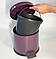 Відро для сміття з педаллю з нержавіючої сталі 3 літри 22см, діаметр 21см фіолетового кольору, фото 8