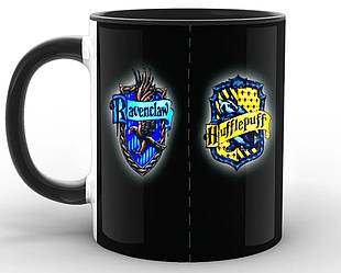 Кружка GeekLand Harry Potter Гарри Поттер Факультеты Хогвартса HP.02.013 Черный
