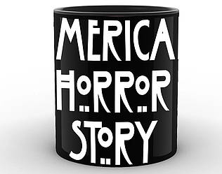 Кружка GeekLand American Horror Story Американська Історія Жахів напис AH 02.014 Черний.766