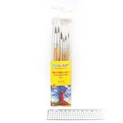 Набір пензлів білка 1924 кругл. 6шт (1,2,3,4,5,6) RA7678 (уп20/бл60)