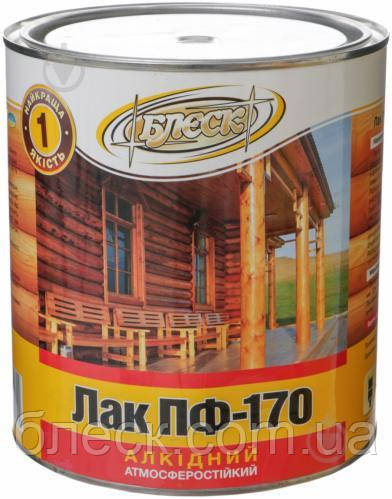 Лак алкідний атмосферостійкий глянцевий ПФ-170 "БЛЕСК" 2,1 кг (ж/б 3 л)
