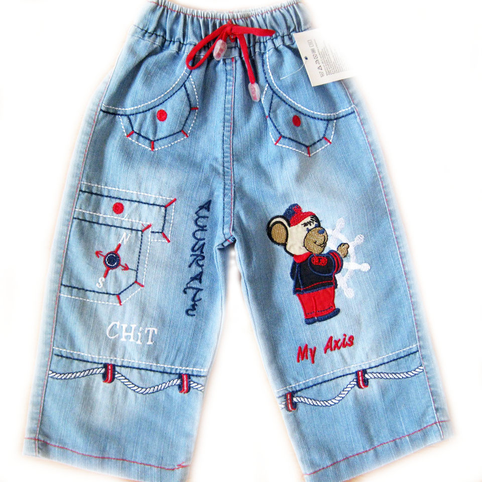 Бриджі дитячі літні для хлопчика джинсові, фото 1