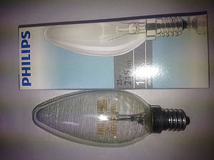 Лампа Philips 25w 230v E14 прозора