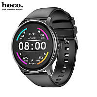 Смарт часы фитнес трекер Smart Watch Hoco Y4 пульсометр, Черные (black) Гарантия - 6 месяцев