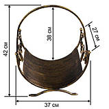 Дровниця кована "квадрат" декоративна для каміна / Підставка для дров кована красива, фото 2