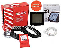 Теплый пол Flex 17,5/1,0м²-1,2м²/ 175Вт (10м) нагревательный кабель под плитку и стяжку + терморегулятор S51