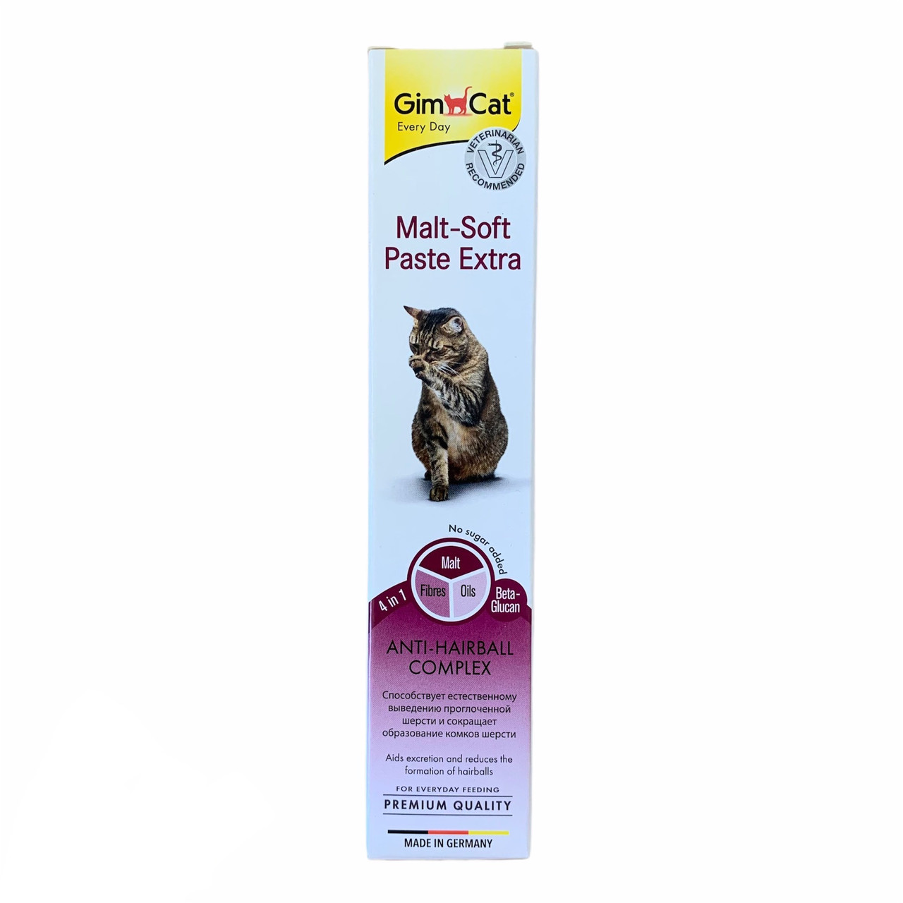 GimCat Malt-Soft Extra 50г - паста для виведення шерсті для кішок Мальт Софт
