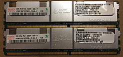 4GB 2*2GB DDR2 667MHz Hynix PC2-5300F 2Rx8 ECC FBDimm RAM Серверна оперативна пам'ять FB-DIMM