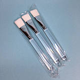 Пензлик для нанесення масок із прозорою ручкою, 15 см, фото 4