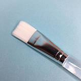 Пензлик для нанесення масок із прозорою ручкою, 15 см, фото 5
