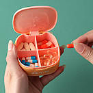 Кишенькова таблетка-органайзер для таблеток на 4 осередки, фото 4