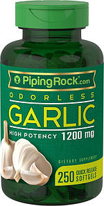 Чеснок Piping Rock Odorless Garlic 1200 мг 250 капс.