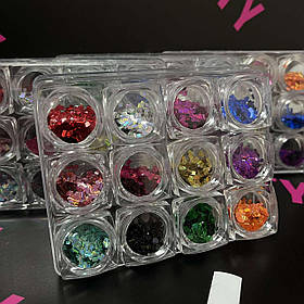 Набір стисненої фольги для дизайну нігтів, 12 шт. в уп