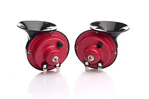 Сигнал 12v равлик 2контактний Ø 85mm 100 720 - червоно-чорна "Elegant" (40шт/ящ)