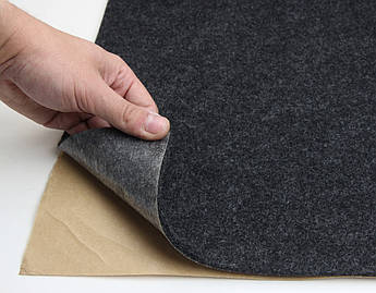 Карпет автомобільний 500 графіт, самоклейка, товщина 5мм, щільність 500 г/м2, лист 180х100см