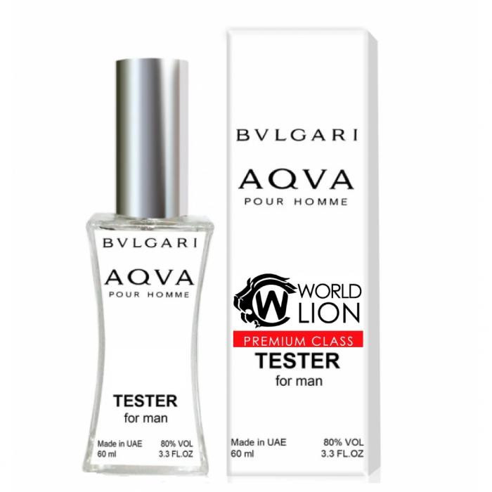 Тестер Premium Class Bvlgari Aqva Pour Homme чоловічий, 60 мл