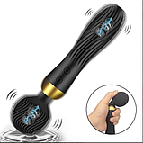 Двосторонній багатофункційний вібратор USB у формі мікрофона, інтимні іграшки для жінок, фото 2