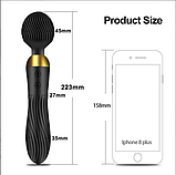 Двосторонній багатофункційний вібратор USB у формі мікрофона, інтимні іграшки для жінок, фото 4