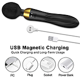 Двосторонній багатофункційний вібратор USB у формі мікрофона, інтимні іграшки для жінок, фото 6