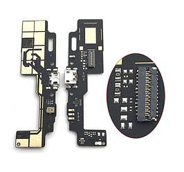 Шлейф — плата заряджання для ZTE A520 Blade, конектора заряджання, мікрофона, оригінал