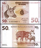 Конго 50 сантимів 1997 UNC