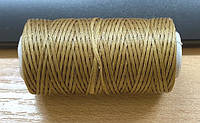Нитка вощеная для шитья по коже 1 мм 50 м хаки цвет плоская нить