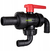 Кран кульовий триходовий на обприскувач із кріпленням Ø 25 AP25ZK1 AGROPLAST