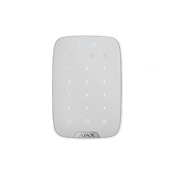 Бездротова сенсорна клавіатура Ajax KeyPad Plus white