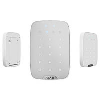Бездротова сенсорна клавіатура Ajax KeyPad Plus white, фото 4
