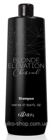Kaaral Blonde Elevation Charcoal Шампунь для освітленого волосся, 1000 мл 1086, фото 1