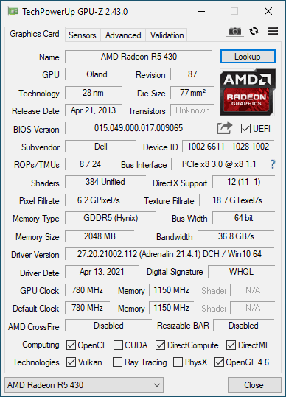 Відеокарта ATI Radeon R5 430 2GB GDDR5 DirectX_12 (DVI/ DisplayPort), фото 2