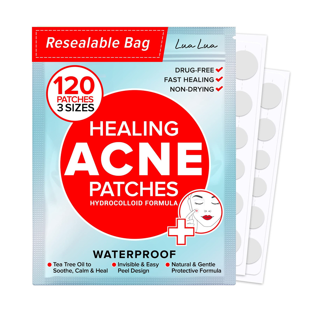 Гідроколоїдні точкові патчі від прищів LUA LUA Acne Pimple Patches 120 шт