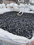 Галька сіра графітова базальтова для ландшафтного дизайну та декору клумб (ціна за 1 кг від 1 тони), фото 2