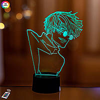 3D нічник "Годжо Сатору 2" (ВОЛІЧНЕ ЗОБРАЖЕННЯ) + пульт ДК + мережевий адаптер +батарейки (3ААА) 3DTOYSLAMP