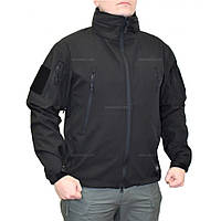 Куртка зимняя Gunfighter Softshell Helikon-Tex черная KU-GUN-FM-01