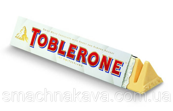 Купить Белый шоколад Toblerone с медом, миндалем, нугой 100 gr, цена 55 ...