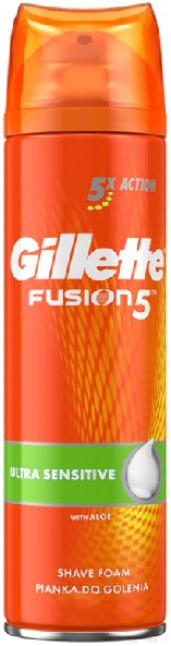 Гель для гоління Gillette Fusion 200 мл Sensitive для чутливої шкіри